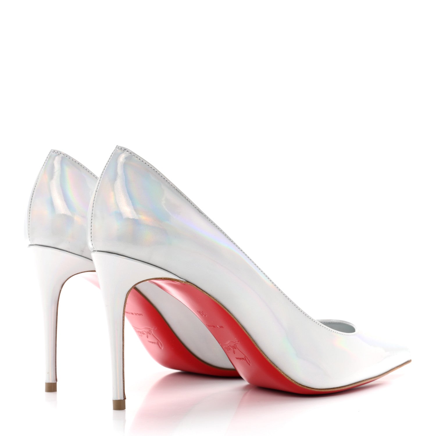 Christian Louboutin Patent Psychic Kate 85 Pumps 38 White 4 of 8