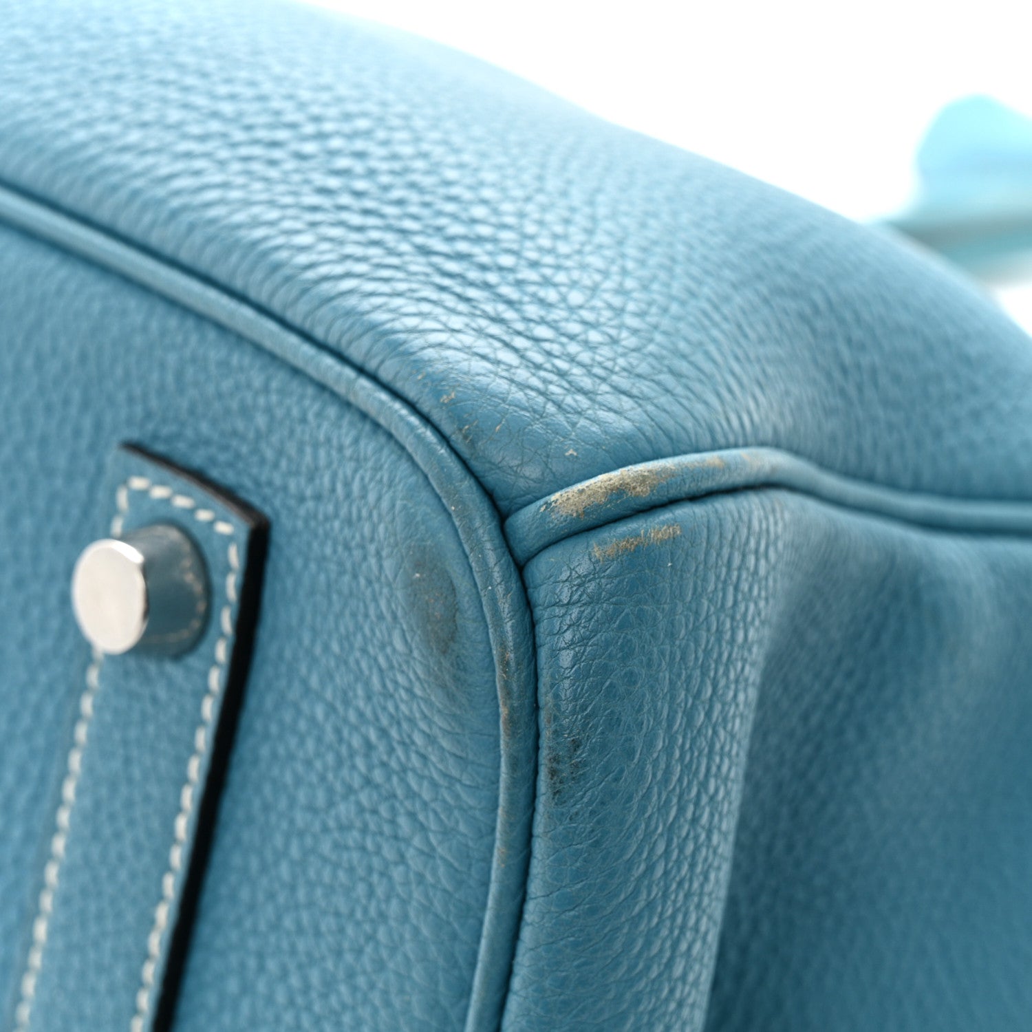 Hermes Taurillon Clemence BIRKIN 35 Blue Jean 12 of 17