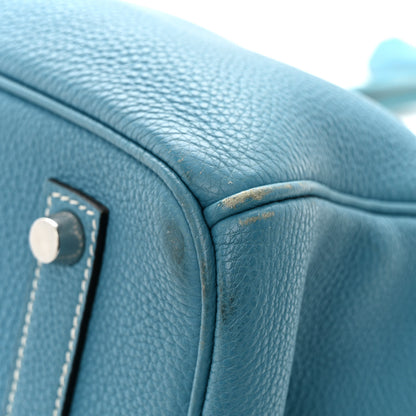 Hermes Taurillon Clemence BIRKIN 35 Blue Jean 12 of 17