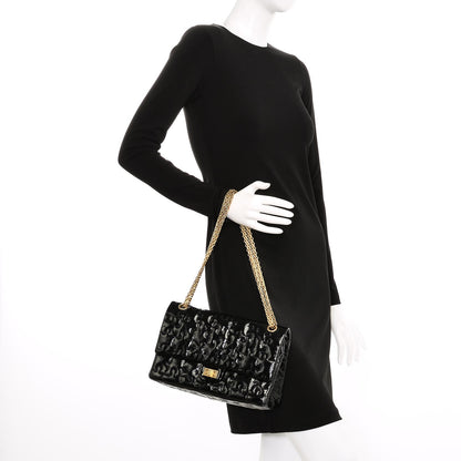 Chanel Crackled Patent Calfskin Puzzle 2.55 Reissue 226 Flap Black 2 of 7