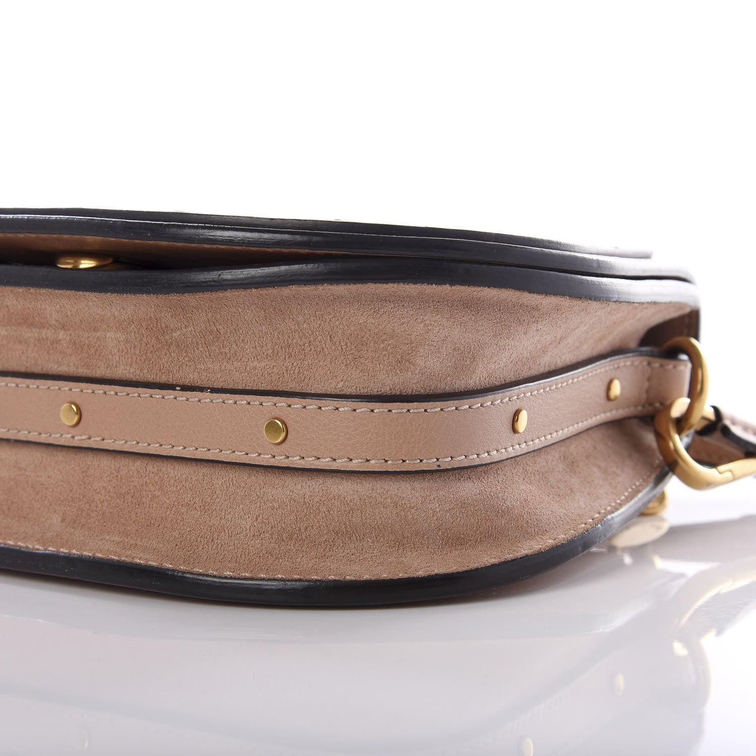 Chloe Calfskin Suede Small Nile Bracelet Bag Biscotti Beige 7 of 8