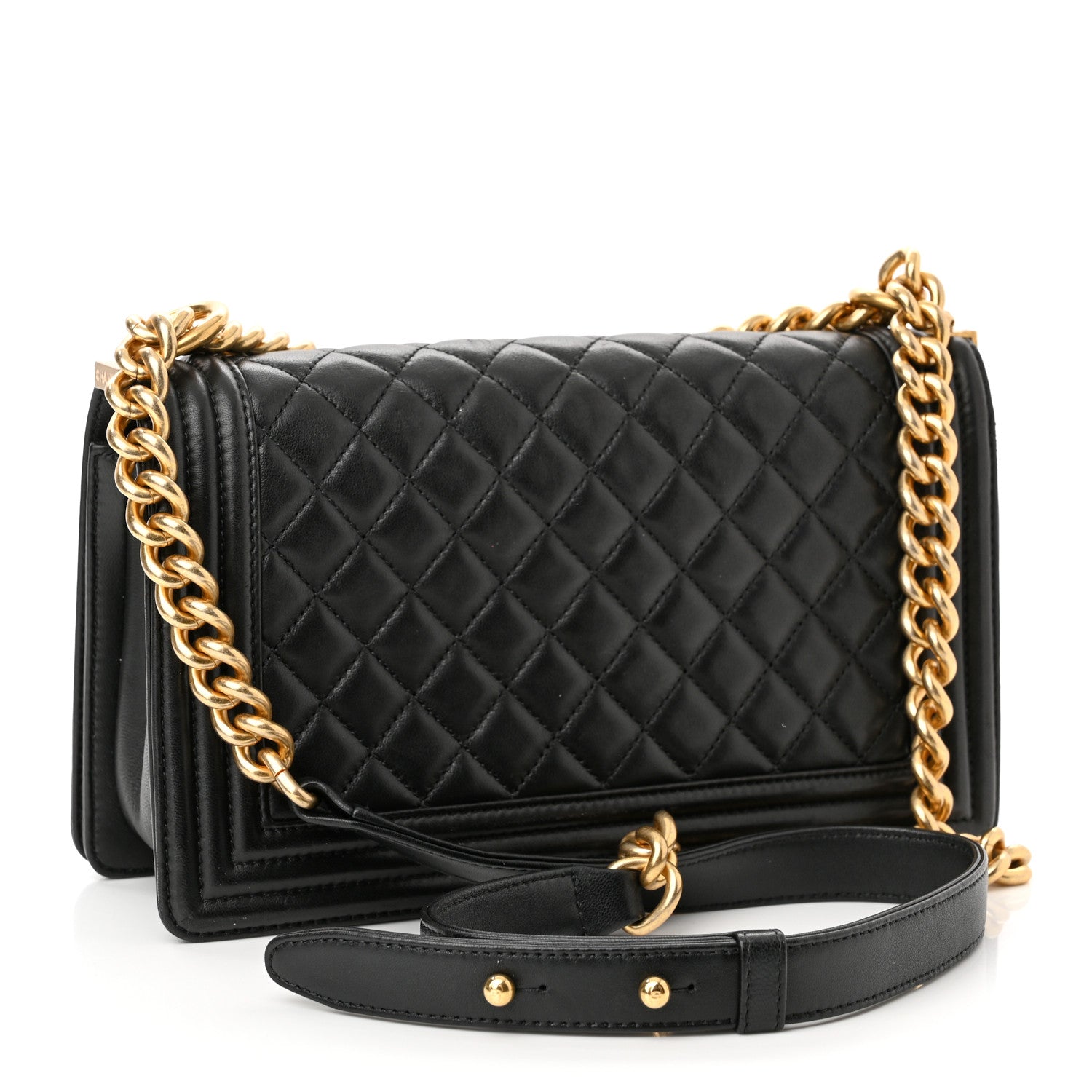 Chanel Lambskin Quilted Medium Boy Flap Black 3 of 14