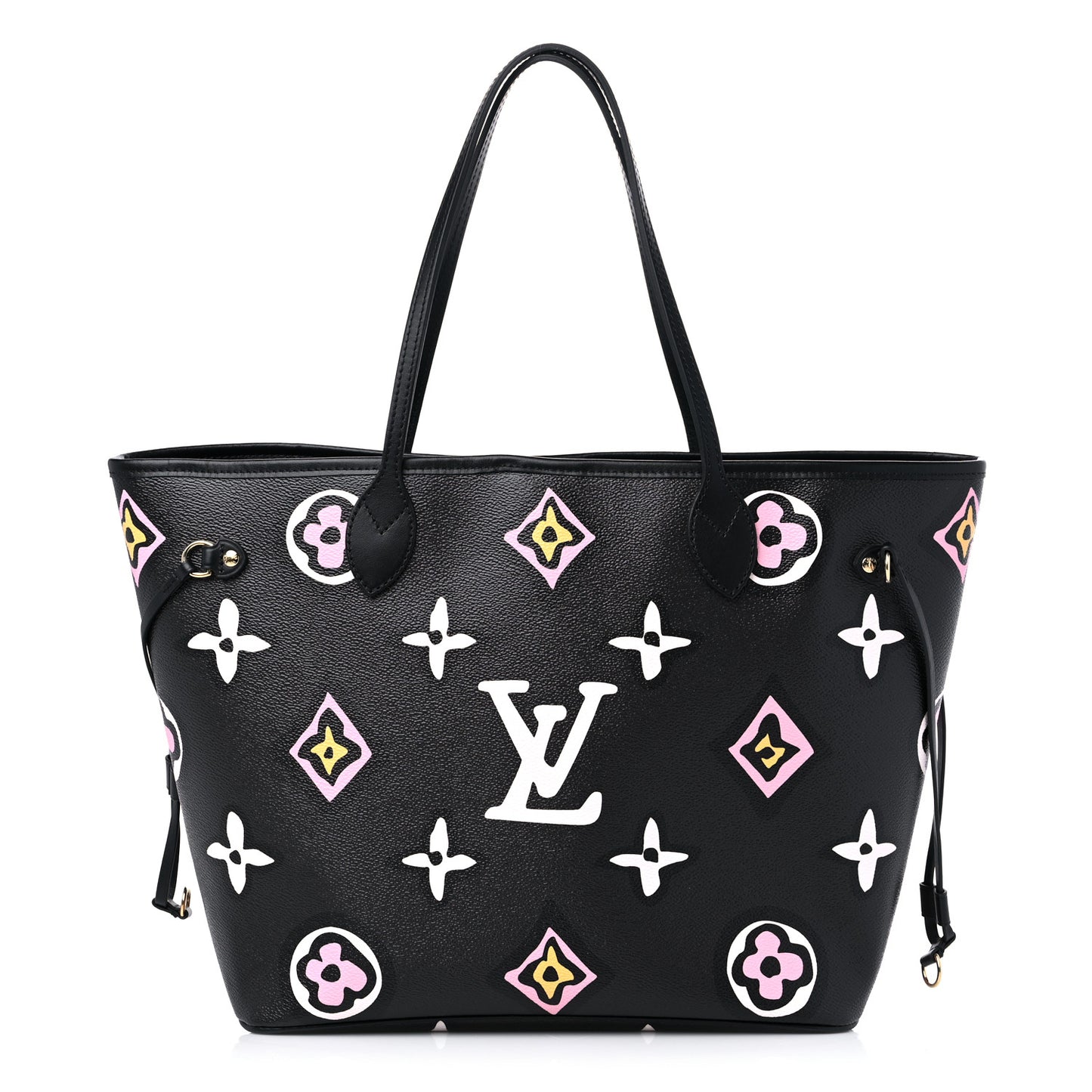 Monogram Giant Wild At Heart Neverfull MM Black