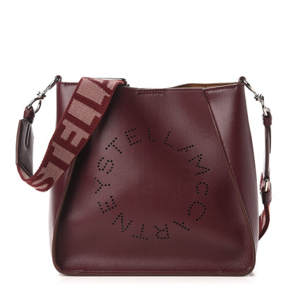 Stella McCartney Eco Alter Nappa Perforated Logo Mini Crossbody Wine 1 of 9
