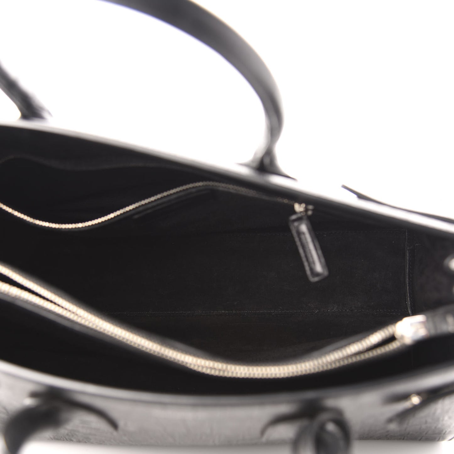 Calfskin Crocodile Embossed Large Sac De Jour Carryall Black