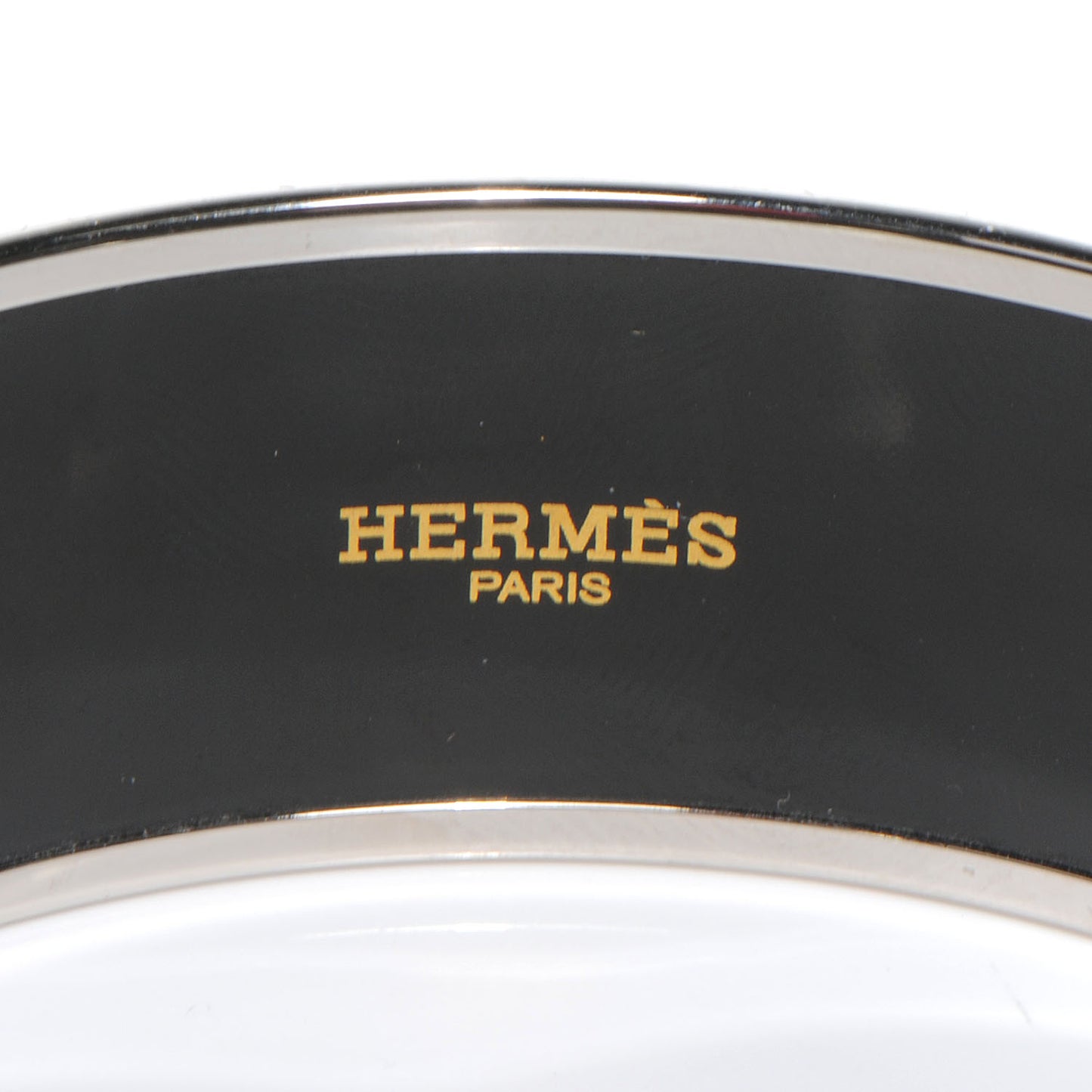 Enamel Printed Wide Grand Apparat Bracelet 70 Black