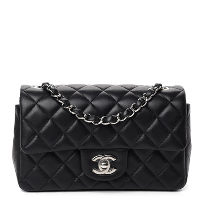 Chanel Lambskin Quilted Mini Rectangular Flap Black 1 of 11