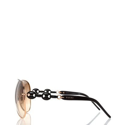 Gucci Marina Chain Aviator Sunglasses GG 4225/S Gold Brown 3 of 8