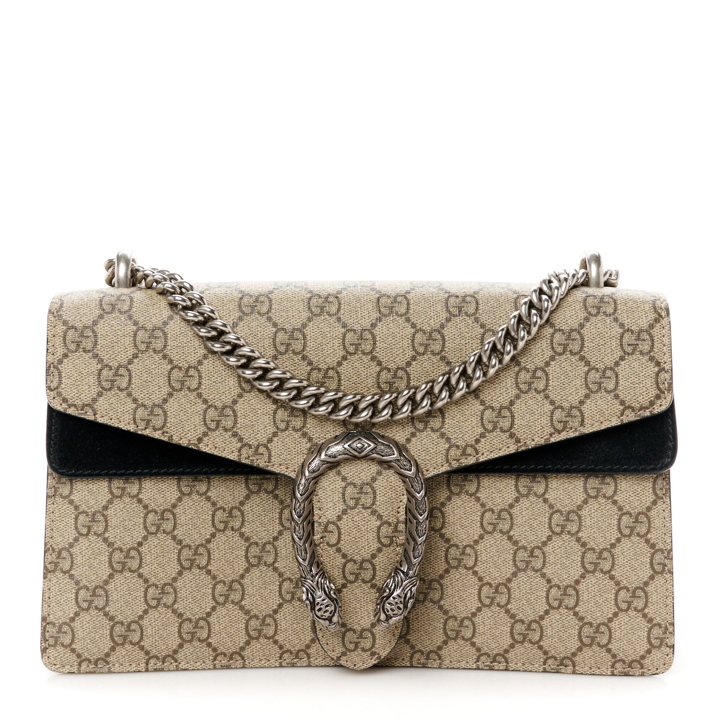 GG Supreme Monogram Small Dionysus Shoulder Bag Black