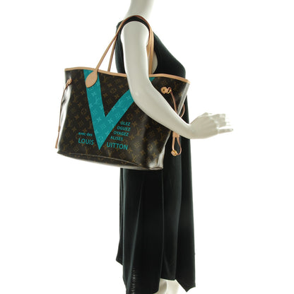 Louis Vuitton Monogram V Neverfull MM Turquoise 2 of 9