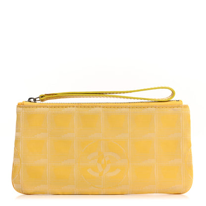 Chanel Nylon Travel Ligne Zip Wristlet Yellow 1 of 11