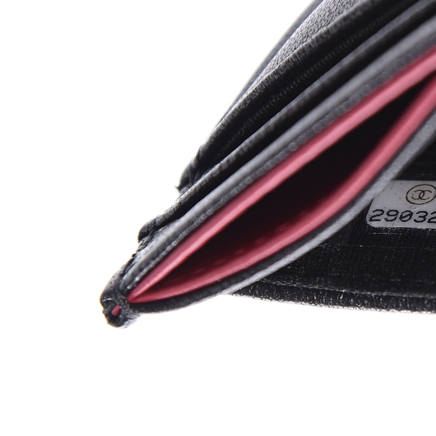 Shiny Goatskin Quilted Chanel 19 Card Holder Black