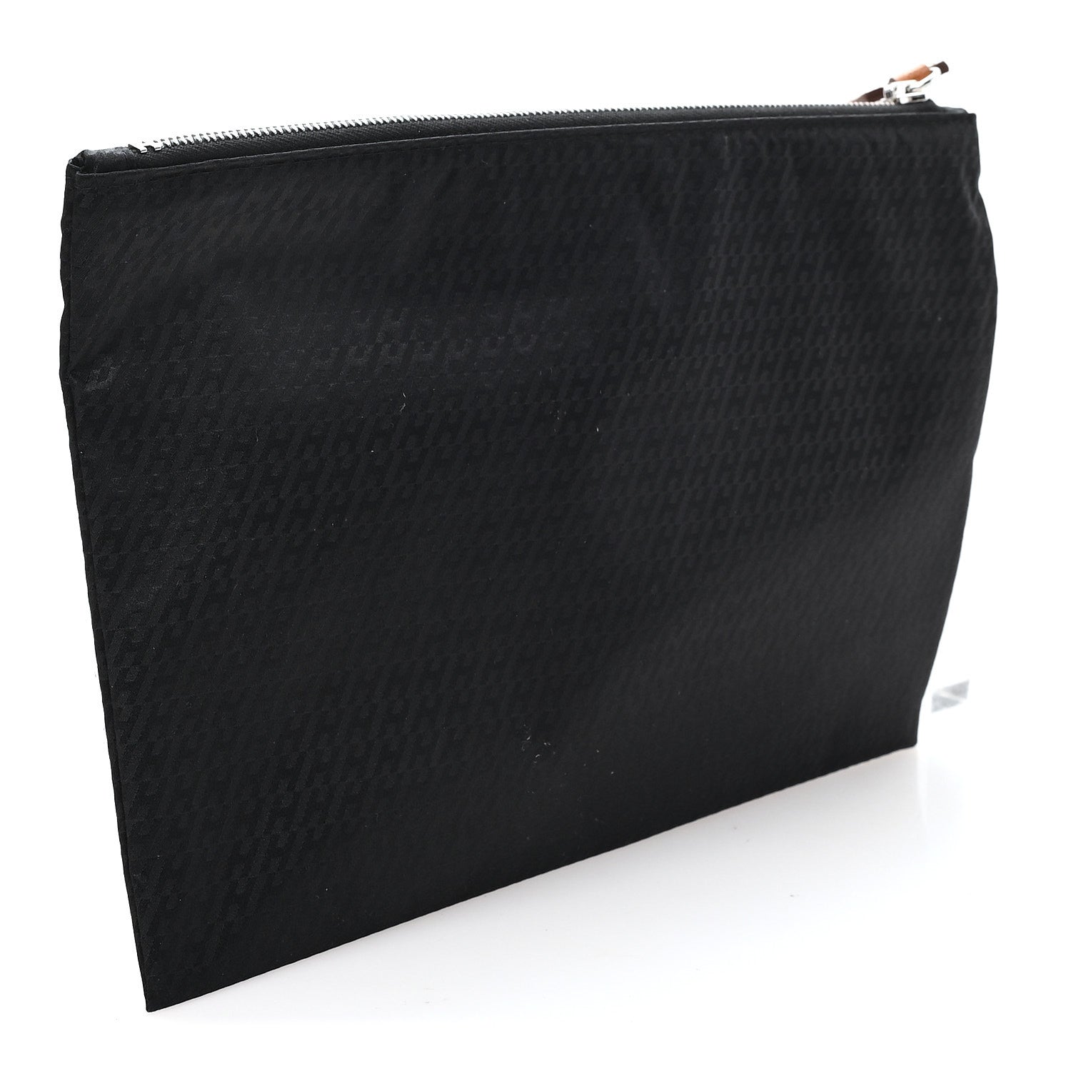 Hermes Technical Silk H En Bias Silky Pocket Cosmetic Case Black 3 of 7