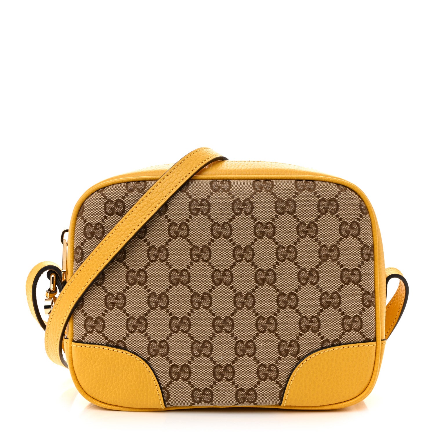 Gucci Monogram Dollar Calfskin Mini Bree Messenger Bag Beige Ebony New Buttercup 1 of 11