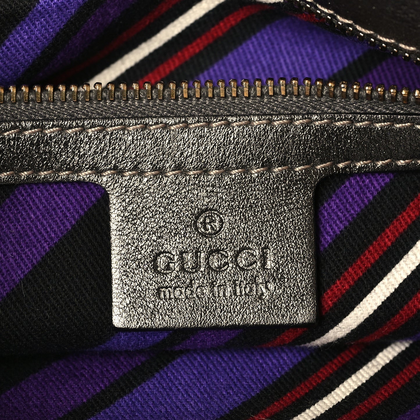 Guccissima Medium Britt Tassel Shoulder Bag Gunmetal