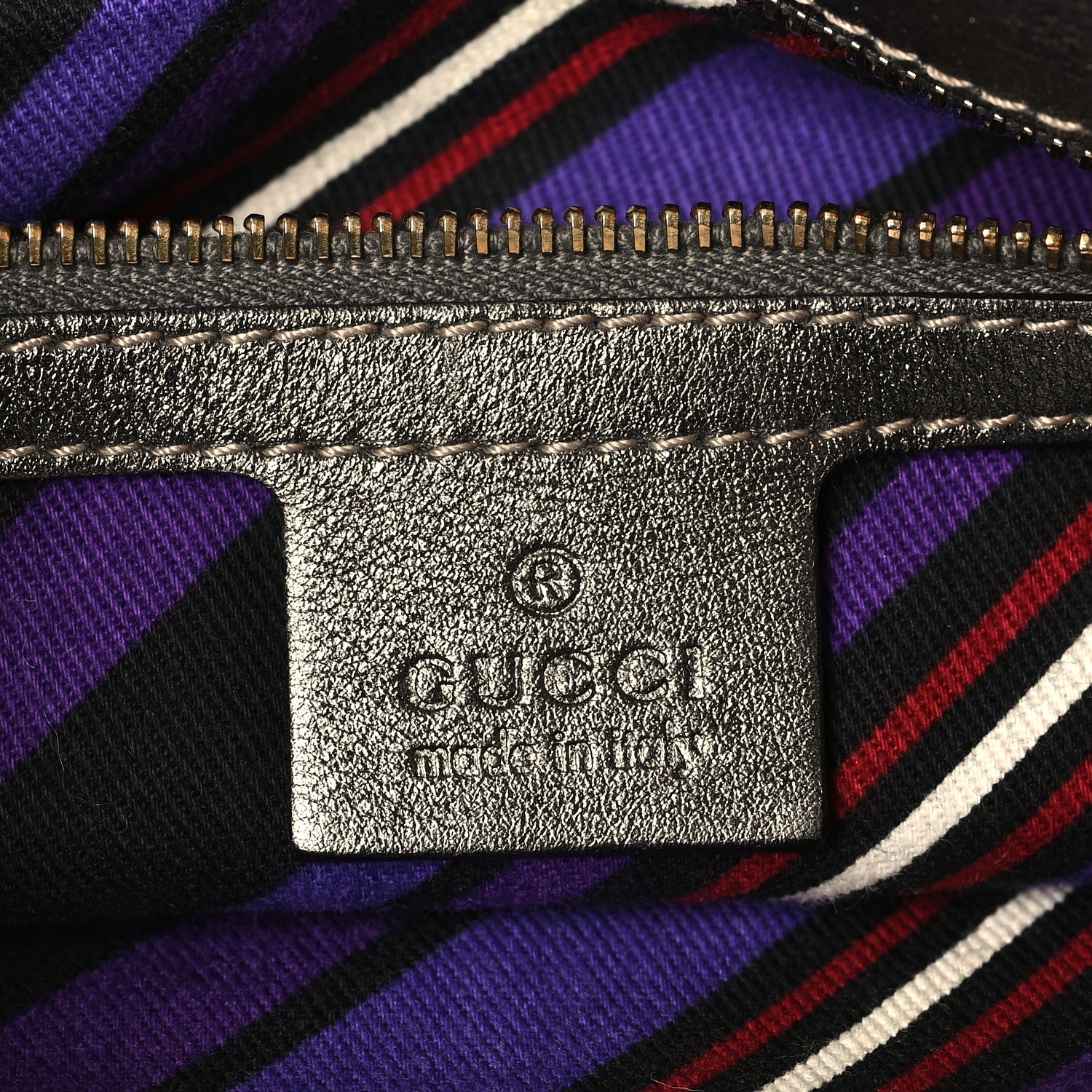 Gucci Guccissima Medium Britt Tassel Shoulder Bag Gunmetal 6 of 9