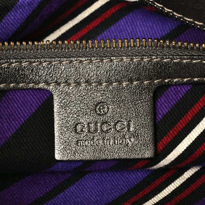 Gucci Guccissima Medium Britt Tassel Shoulder Bag Gunmetal 6 of 9