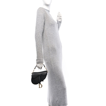 Christian Dior Grained Calfskin Mini Saddle Bag Black 2 of 12