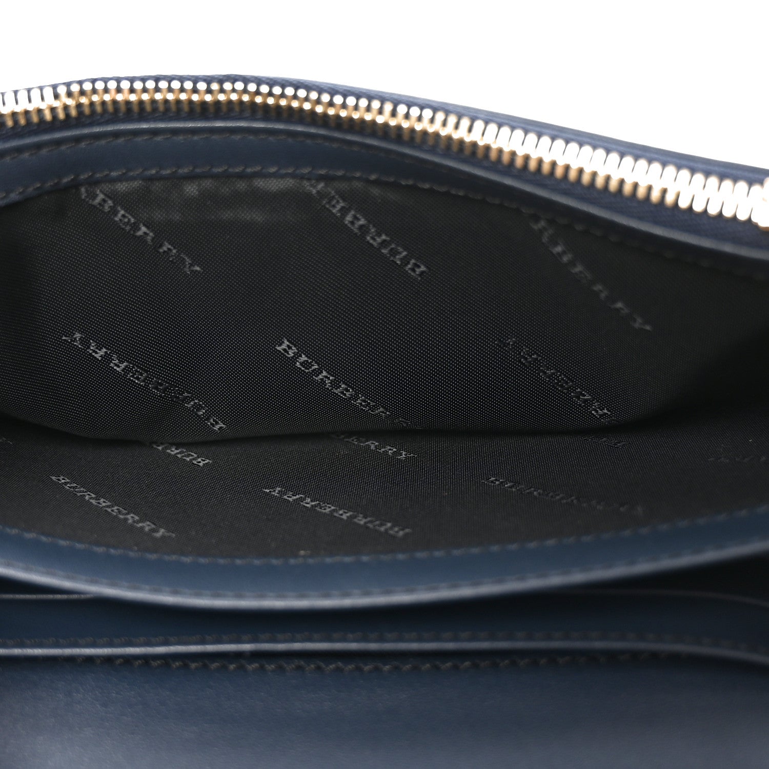 Burberry Calfskin House Check Continental Wallet Navy 5 of 6