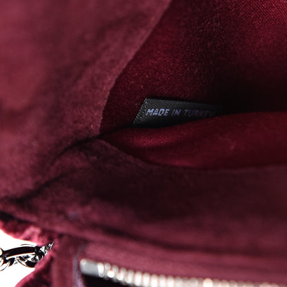 Miu Miu Velluto Matelasse Crystal Flap Clutch Bordeaux 6 of 9