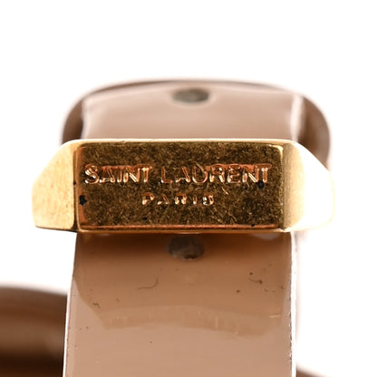 Saint Laurent Patent Tribute 105 Platform Sandals 41 Nude Powder 8 of 10