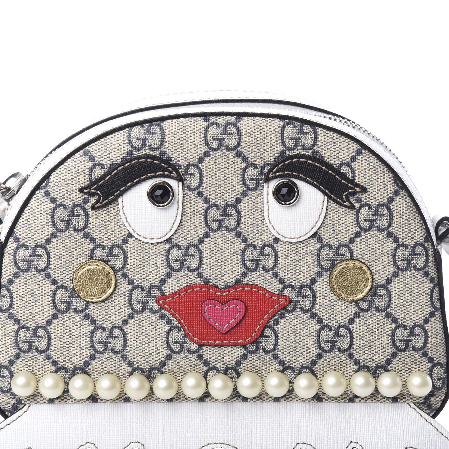 GG Supreme Monogram Childrens Octopus Messenger Bag White