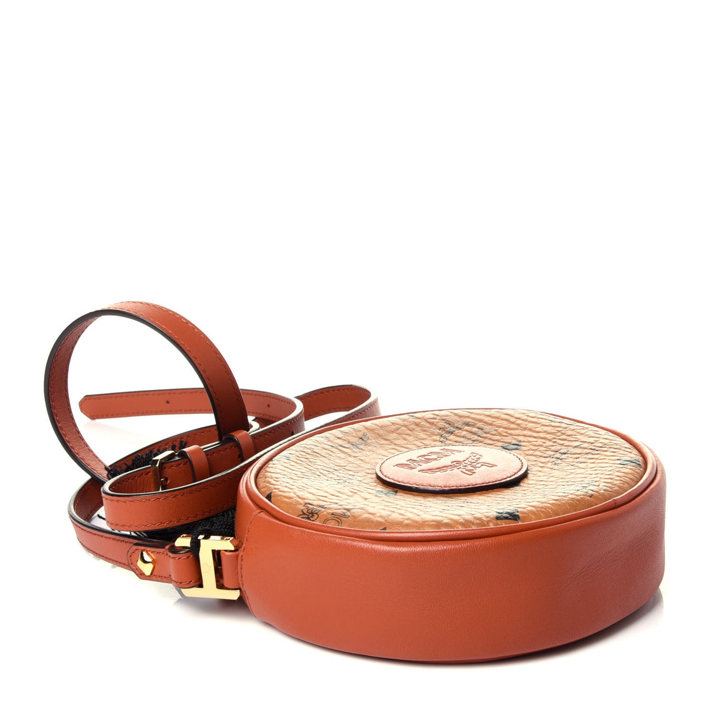 Visetos Small Tambourine Crossbody Cognac Black