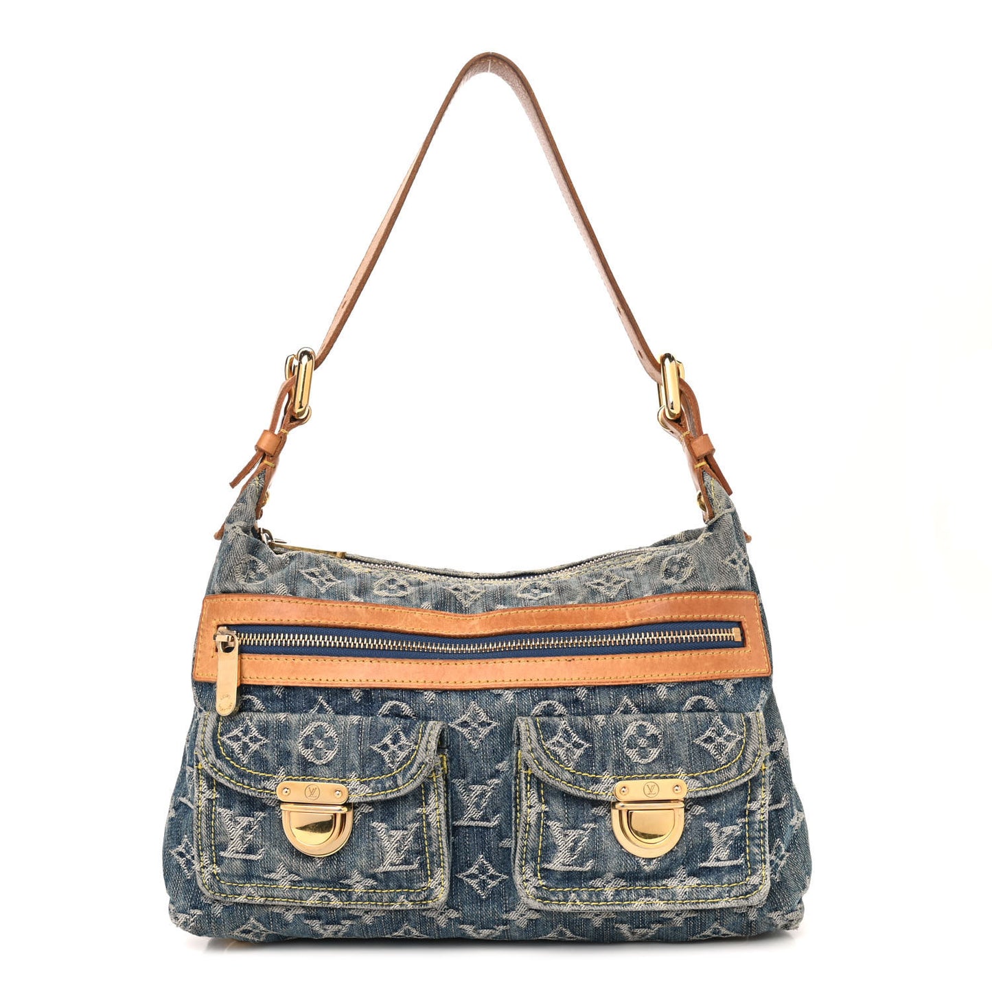 Monogram Denim Baggy PM Blue