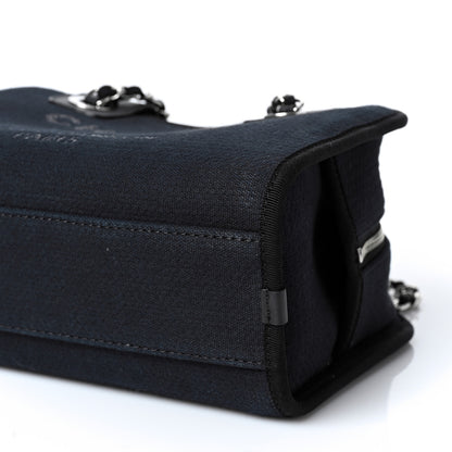 Chanel Mixed Fibers Deauville Bowling Bag Black 8 of 8