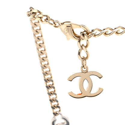 Chanel Crystal Chain CC Link Choker Gold Silver 6 of 6