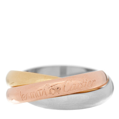 Cartier 18K Pink Yellow White Gold Classic Les Must De Cartier Trinity Ring 53 6.25 2 of 11
