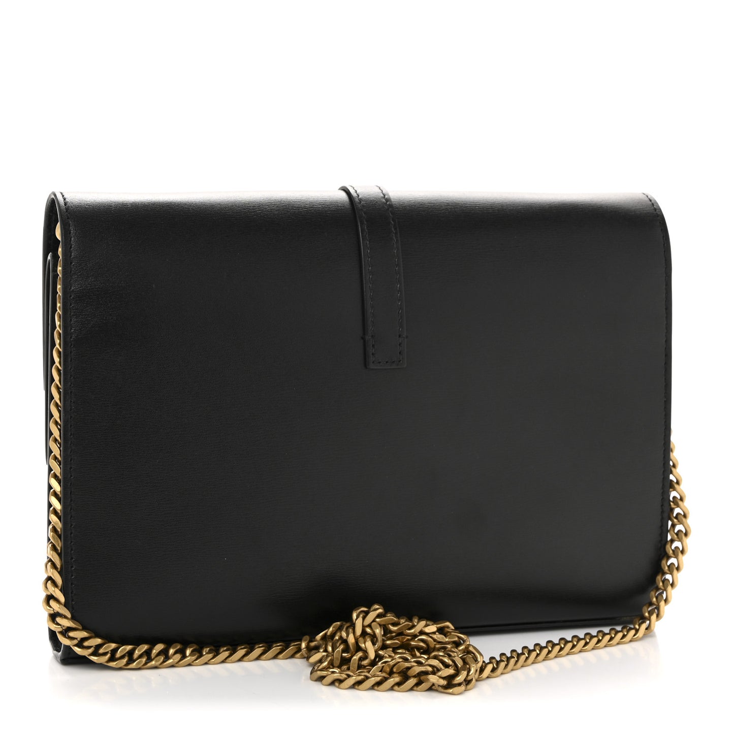 Smooth Calfskin Monogram Sulpice Chain Wallet Black