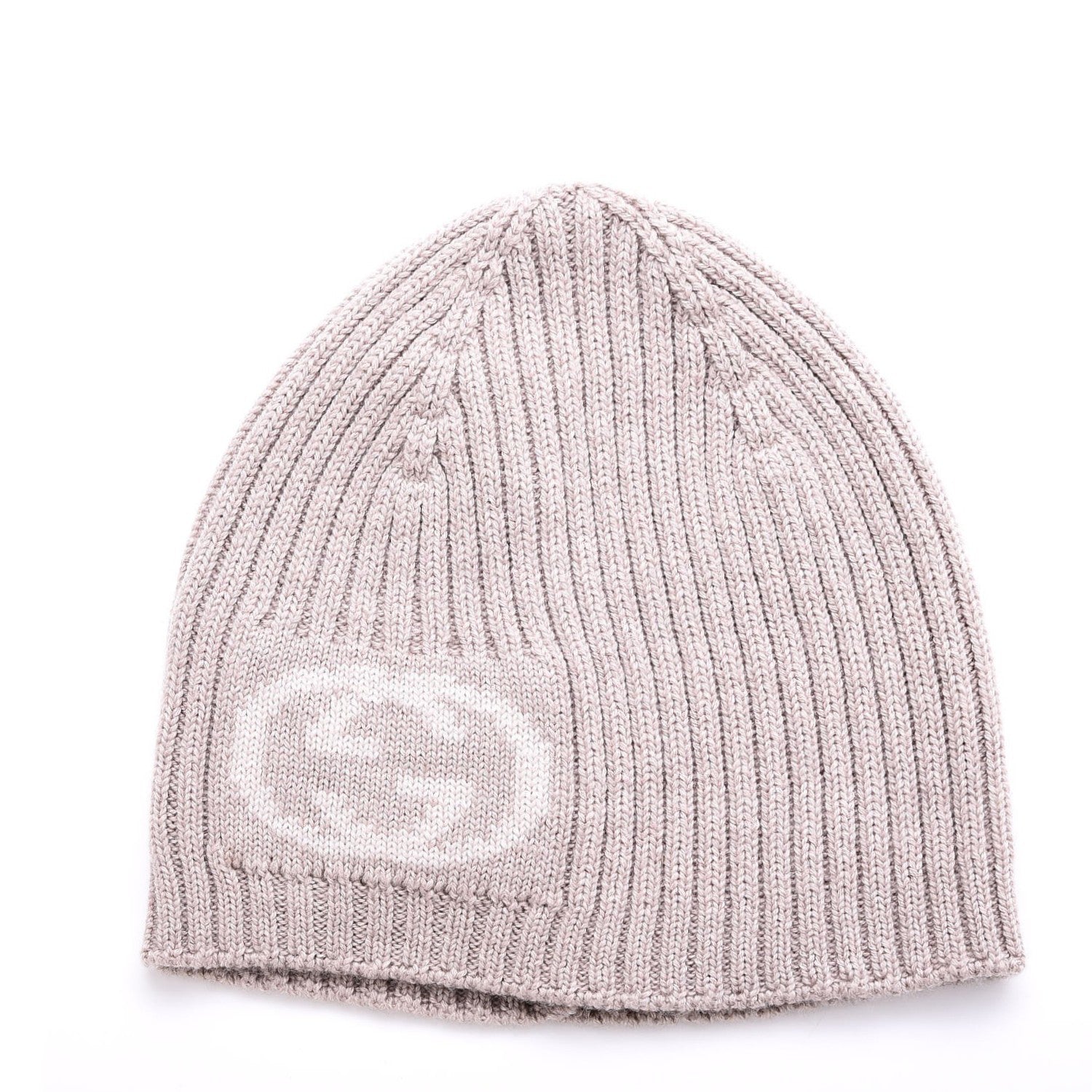Gucci Wool Tricot Interlocking G Sirio Beanie Hat Grey 1 of 5