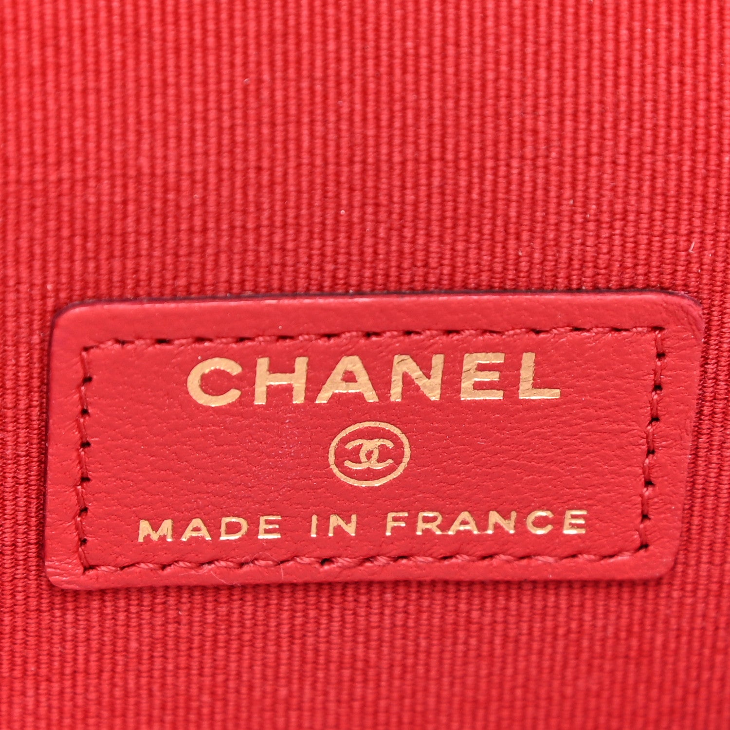 Chanel Lambskin Quilted Top Handle Mini Vanity Case With Chain Red 7 of 11