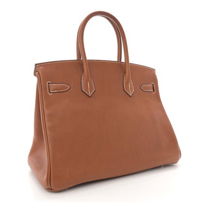 Hermes Natural Barenia Faubourg Birkin 30 Fauve 3 of 14