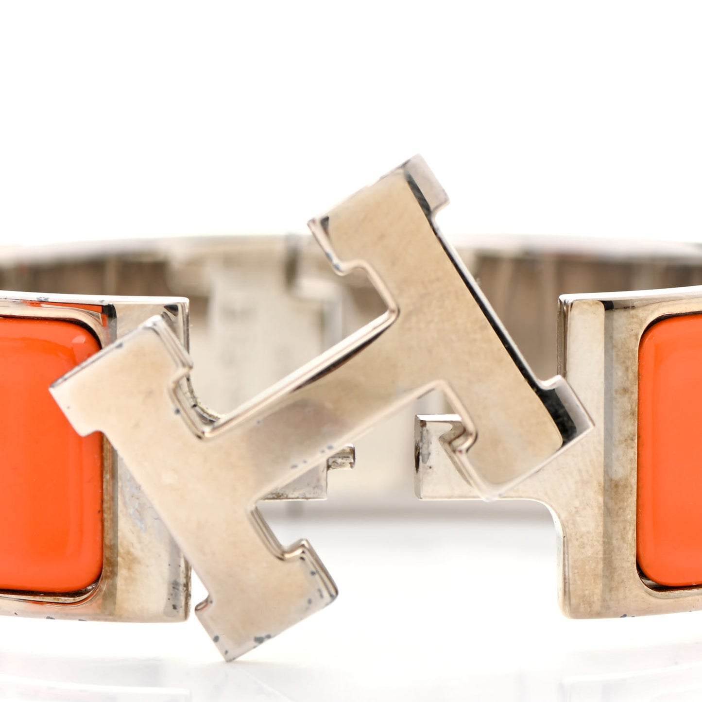 Enamel Wide Clic Clac H Bracelet PM Orange