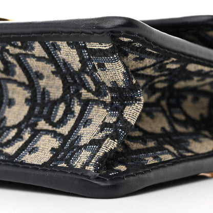 Christian Dior Oblique 30 Montaigne East West Chain Flap Bag Blue 10 of 11