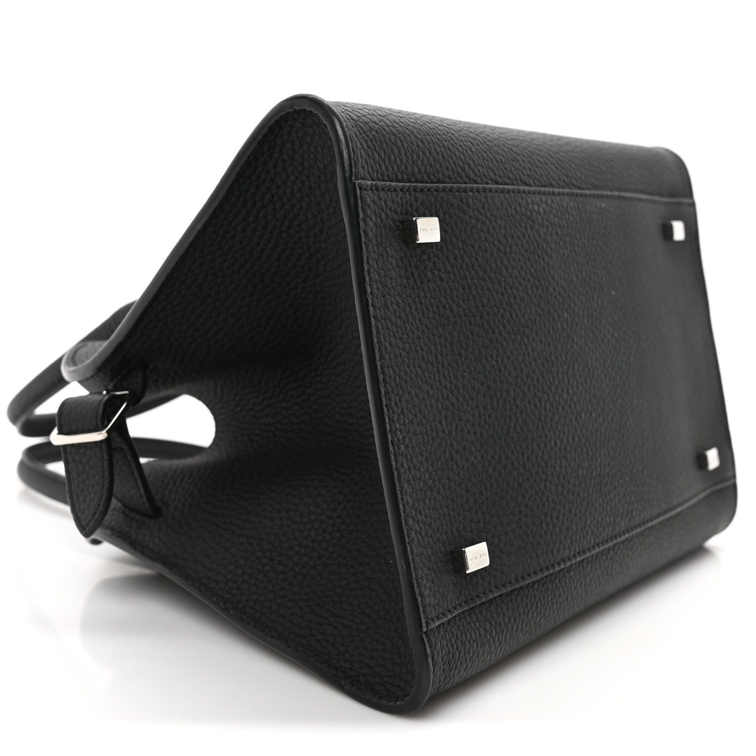 The Row Grained Calfskin Soft Margaux 10 Bag Black 8 of 9