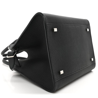 The Row Grained Calfskin Soft Margaux 10 Bag Black 8 of 9