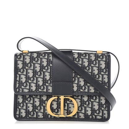 Christian Dior Oblique 30 Montaigne Flap Bag Blue 1 of 11