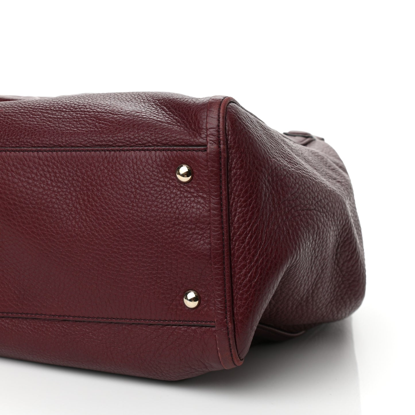 Pebbled Calfskin Medium Soho Shoulder Bag Bordeaux