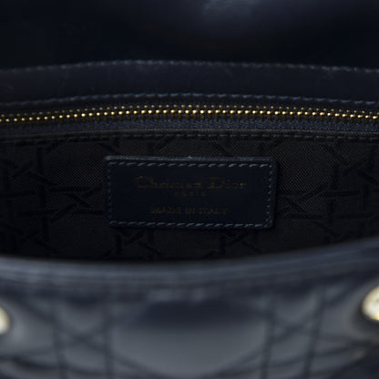 Christian Dior Lambskin Cannage Small Lucky Badges My Lady Dior Navy 7 of 13