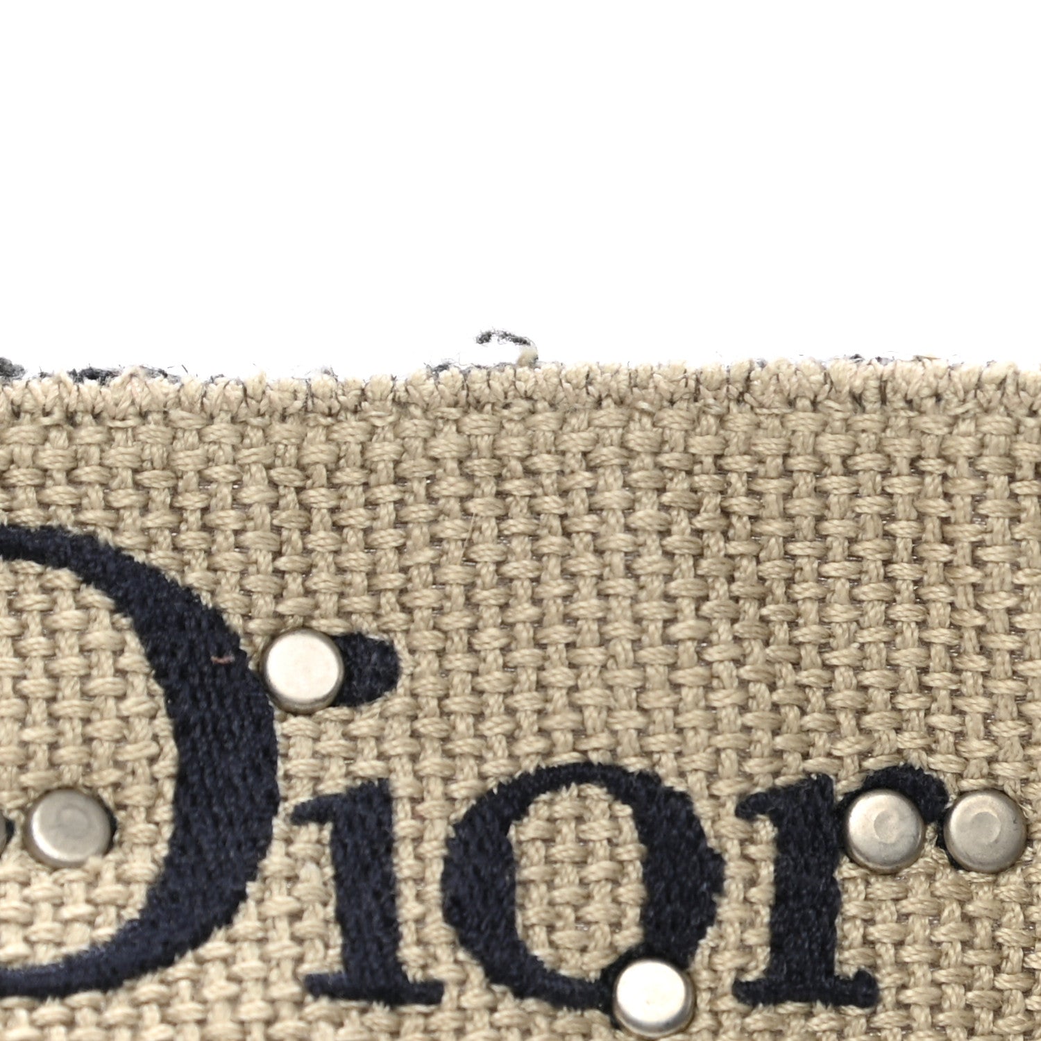 Christian Dior Oblique Studded Shoulder Strap Blue 6 of 6