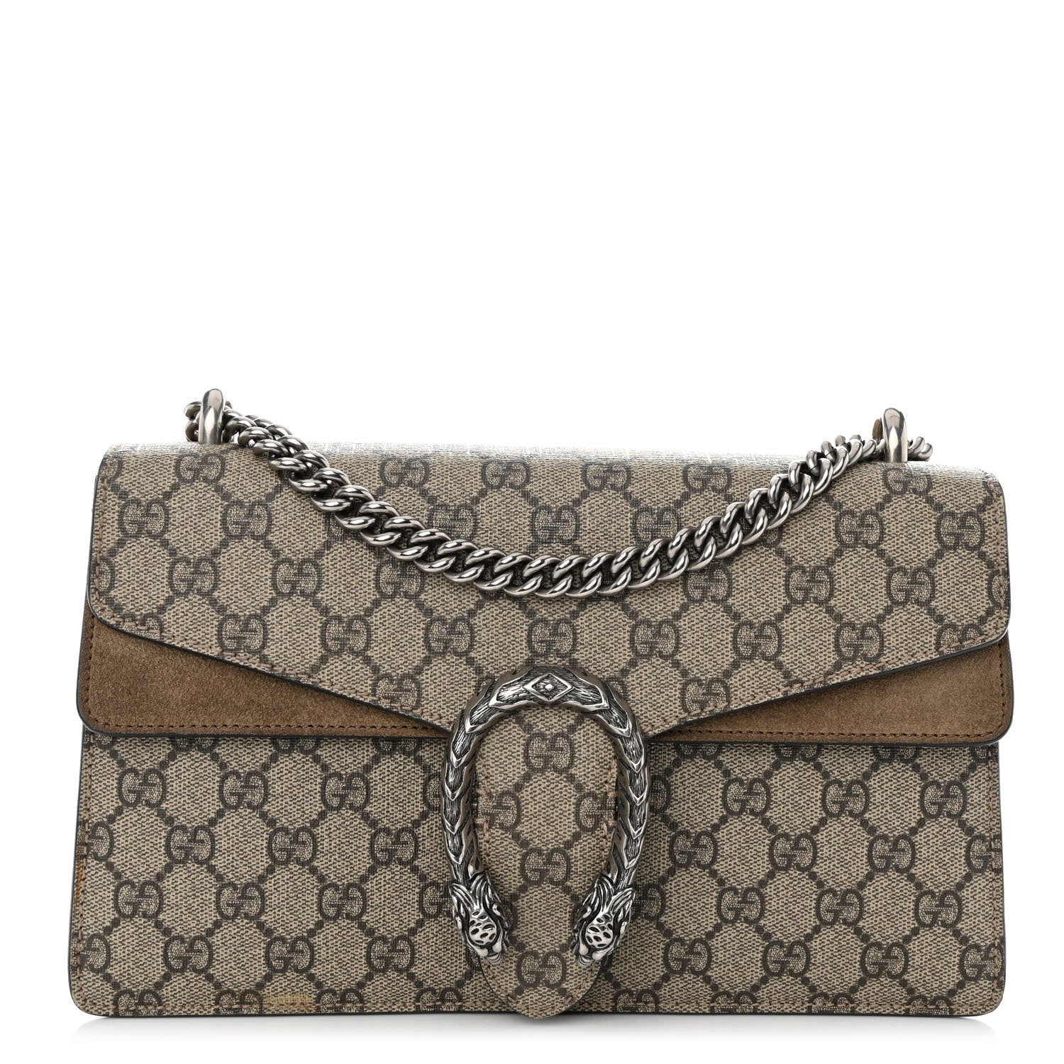 Gucci GG Supreme Monogram Small Dionysus Shoulder Bag Taupe 1 of 12
