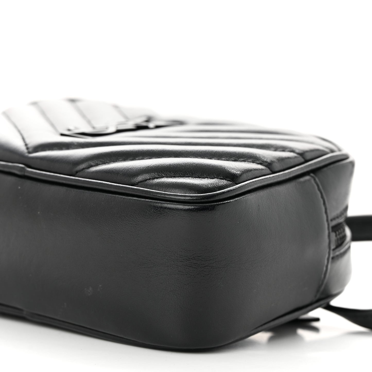 Calfskin Matelasse Monogram Lou Belt Bag Black