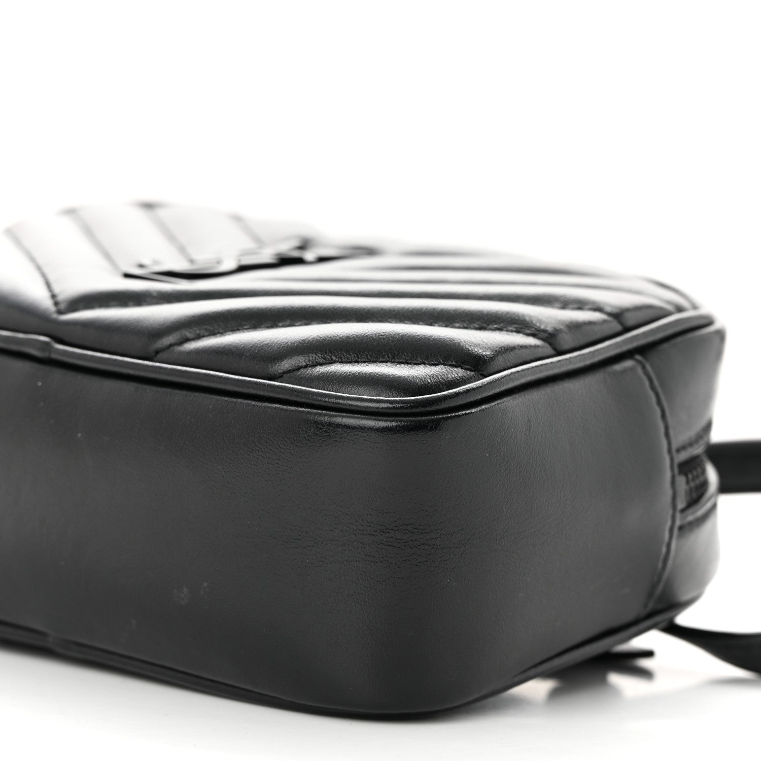 Saint Laurent Calfskin Matelasse Monogram Lou Belt Bag Black 10 of 11