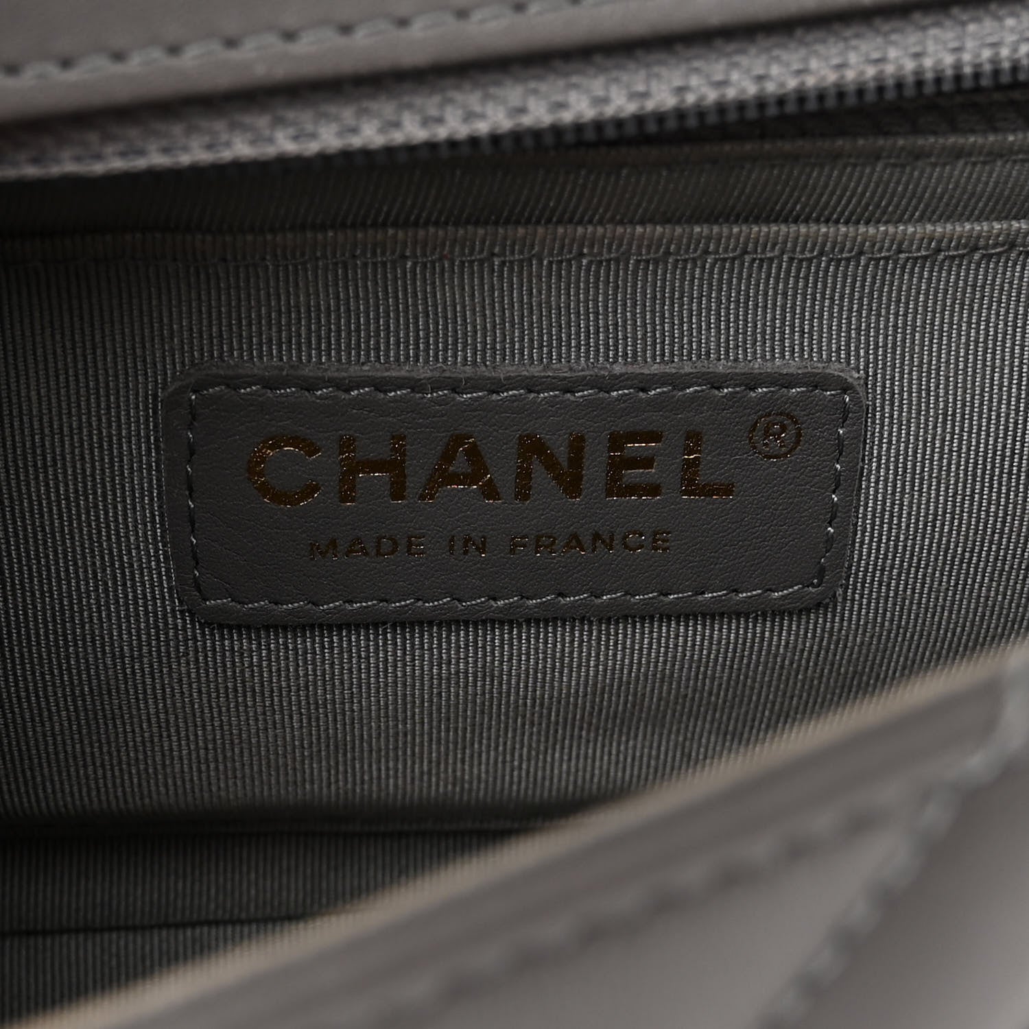 Chanel Calfskin Chevron Quilted Mini Statement Flap Grey 6 of 10