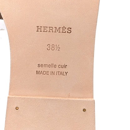 Hermes Epsom Oran Sandals 38.5 Etoupe 7 of 10