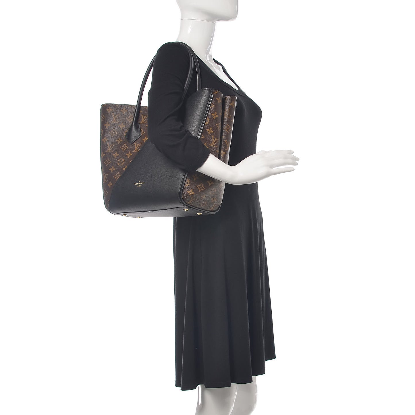 Calfskin Monogram Kimono Tote Black