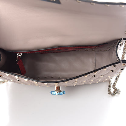 Valentino Garavani Lambskin Medium Rockstud Spike Shoulder Bag Poudre 5 of 9